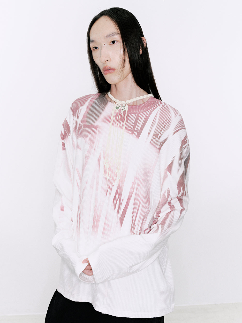 Soft Striped Fabric Long Sleeve