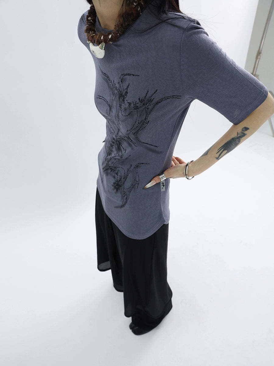 Snowflake Cotton Short Sleeve