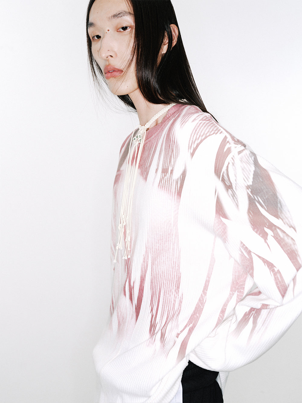 Soft Striped Fabric Long Sleeve