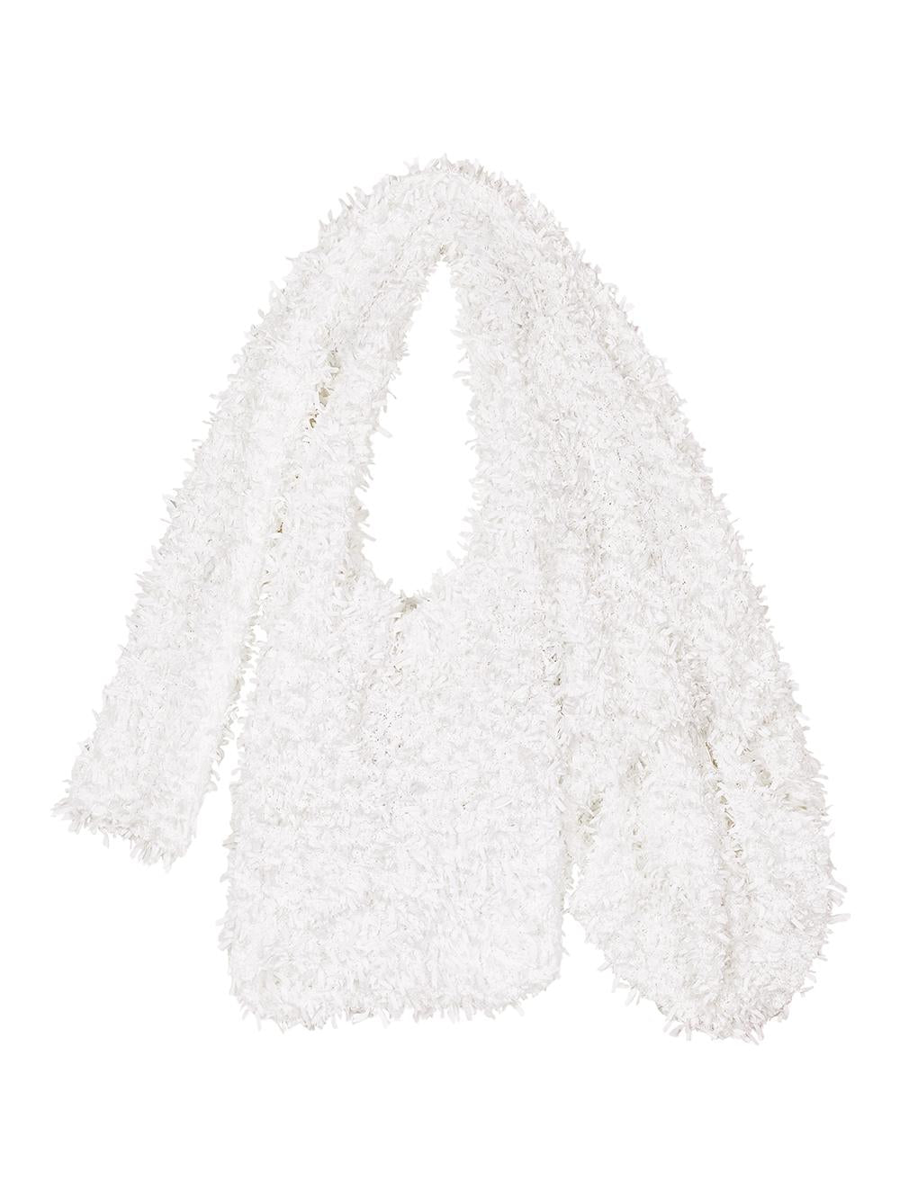 NUTEMPEROR Romantic Project 051 Deconstructed Soft Specialty Yarn Knitted One-Shoulder Bag