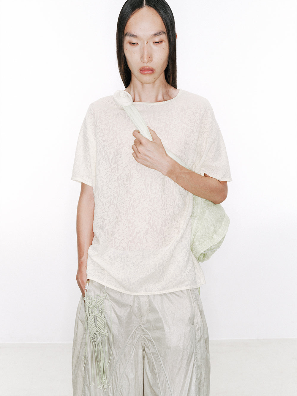 Lace Texture Short Sleeve