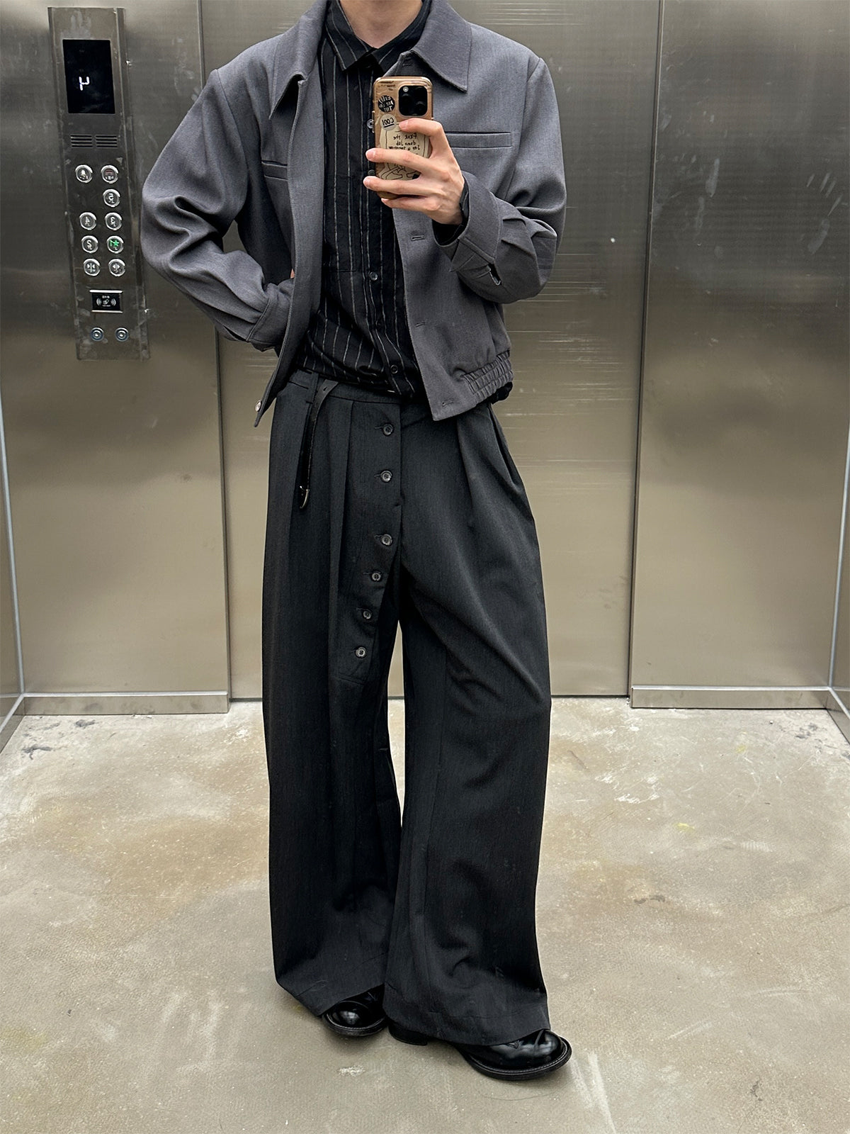 loop-up blend trousers