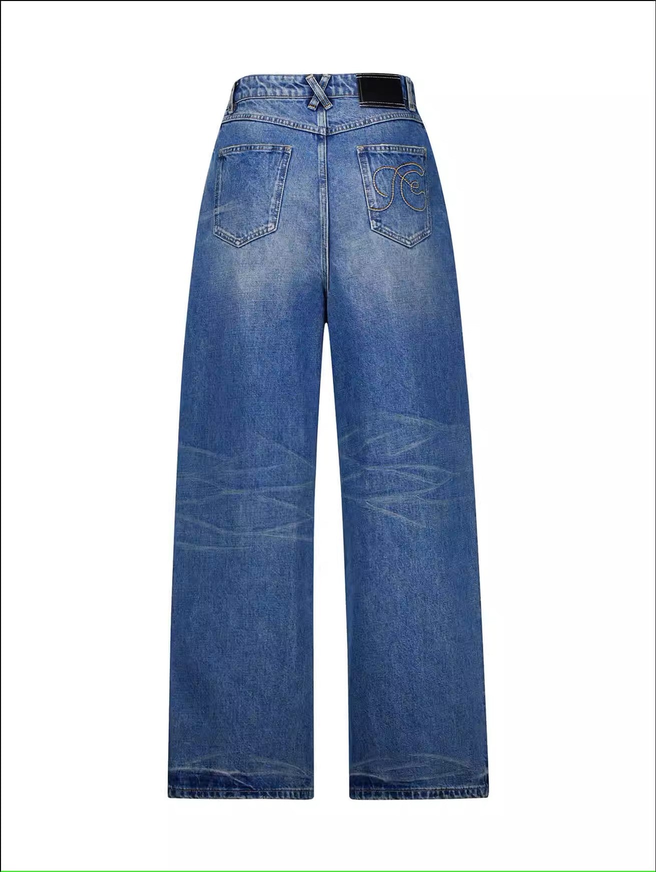 oversized straight-leg jeans