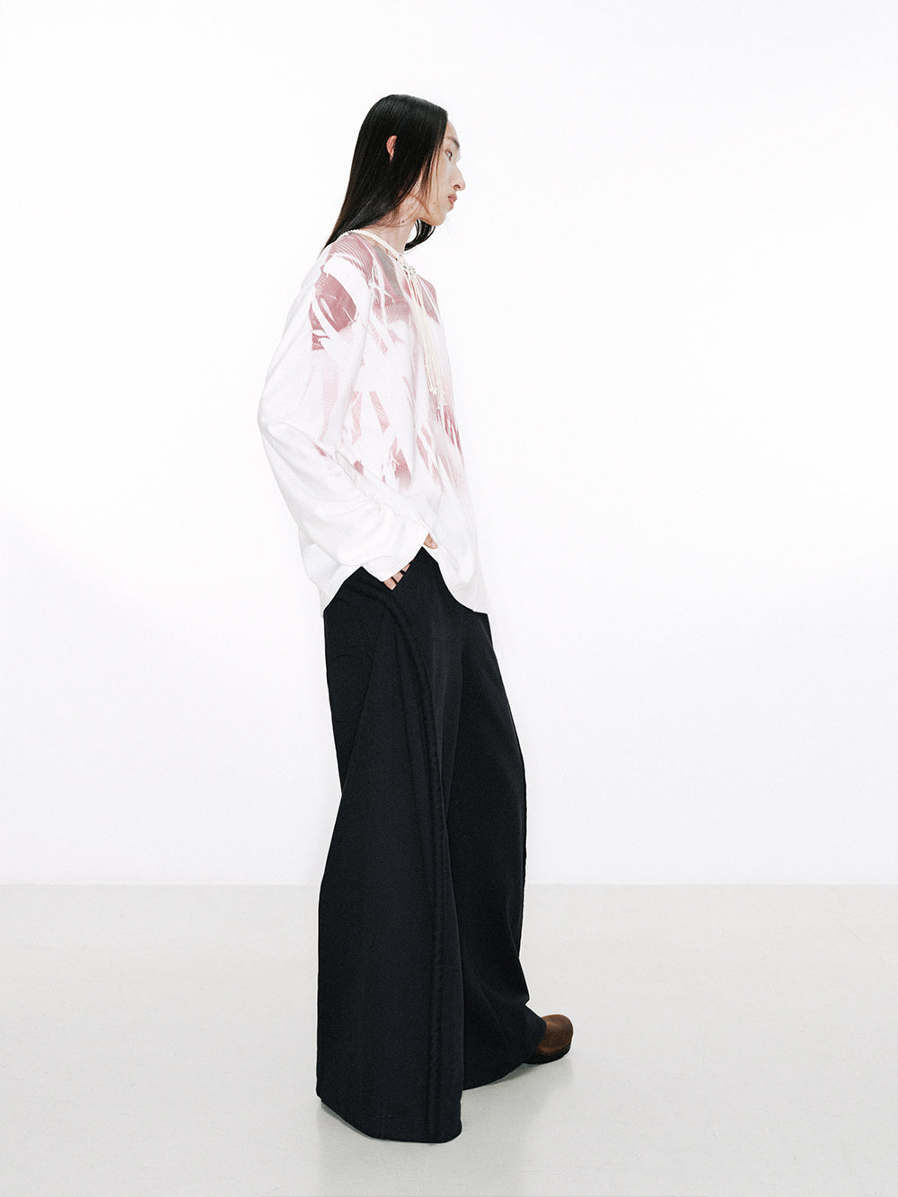 Soft Striped Fabric Long Sleeve