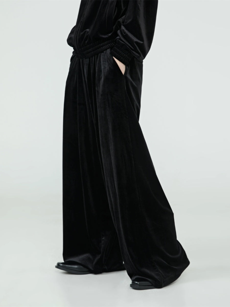 Velvet Wide-leg Pants