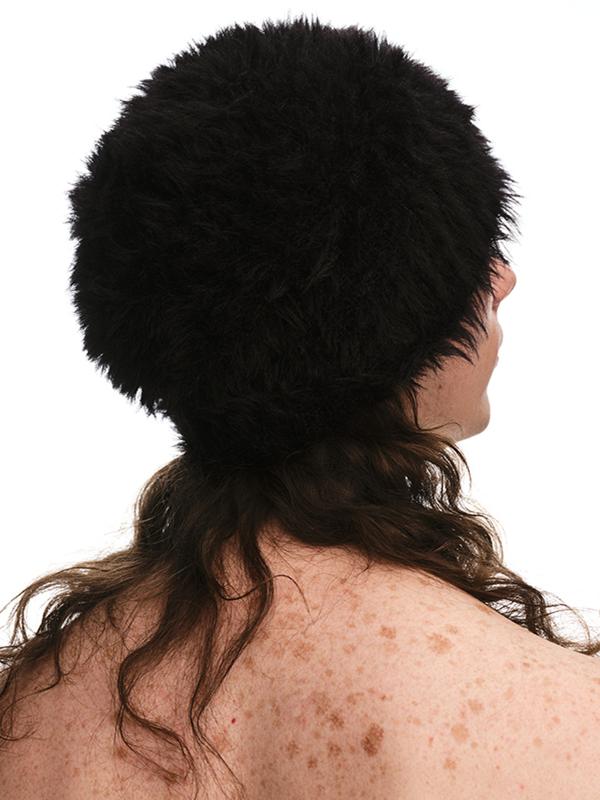 soft plush knitted beanie