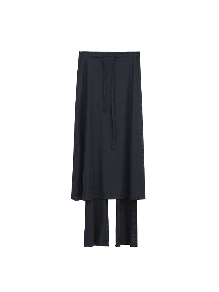 Slim Sheer Pant Skirt