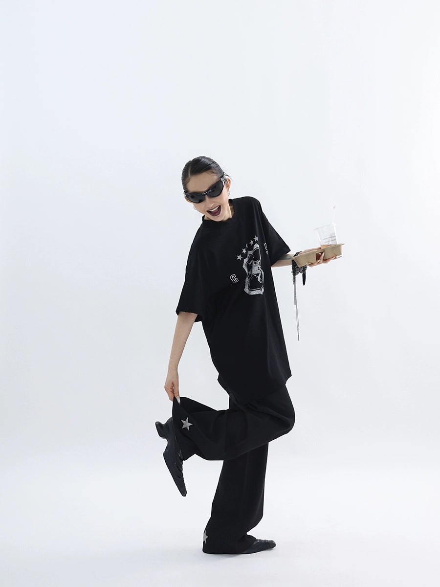 Original Elastic Waist Loose Pants