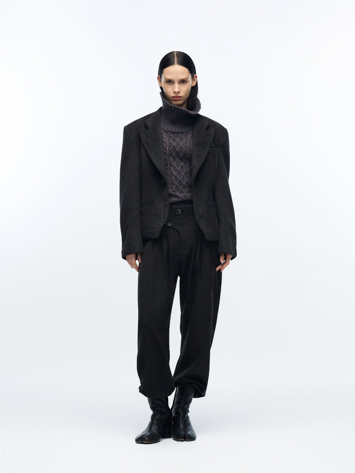 Italian stand-up collar suit jacket