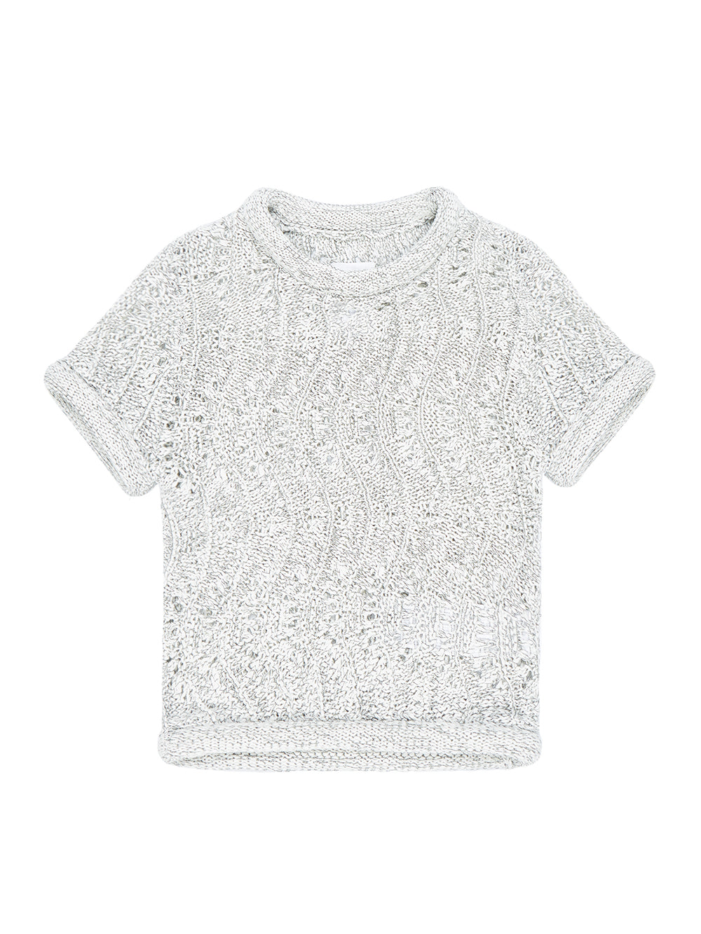 Yarn Knit Slim Fit Short Sleeve