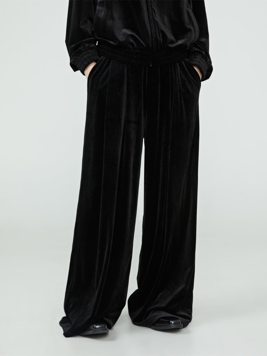 Velvet Wide-leg Pants