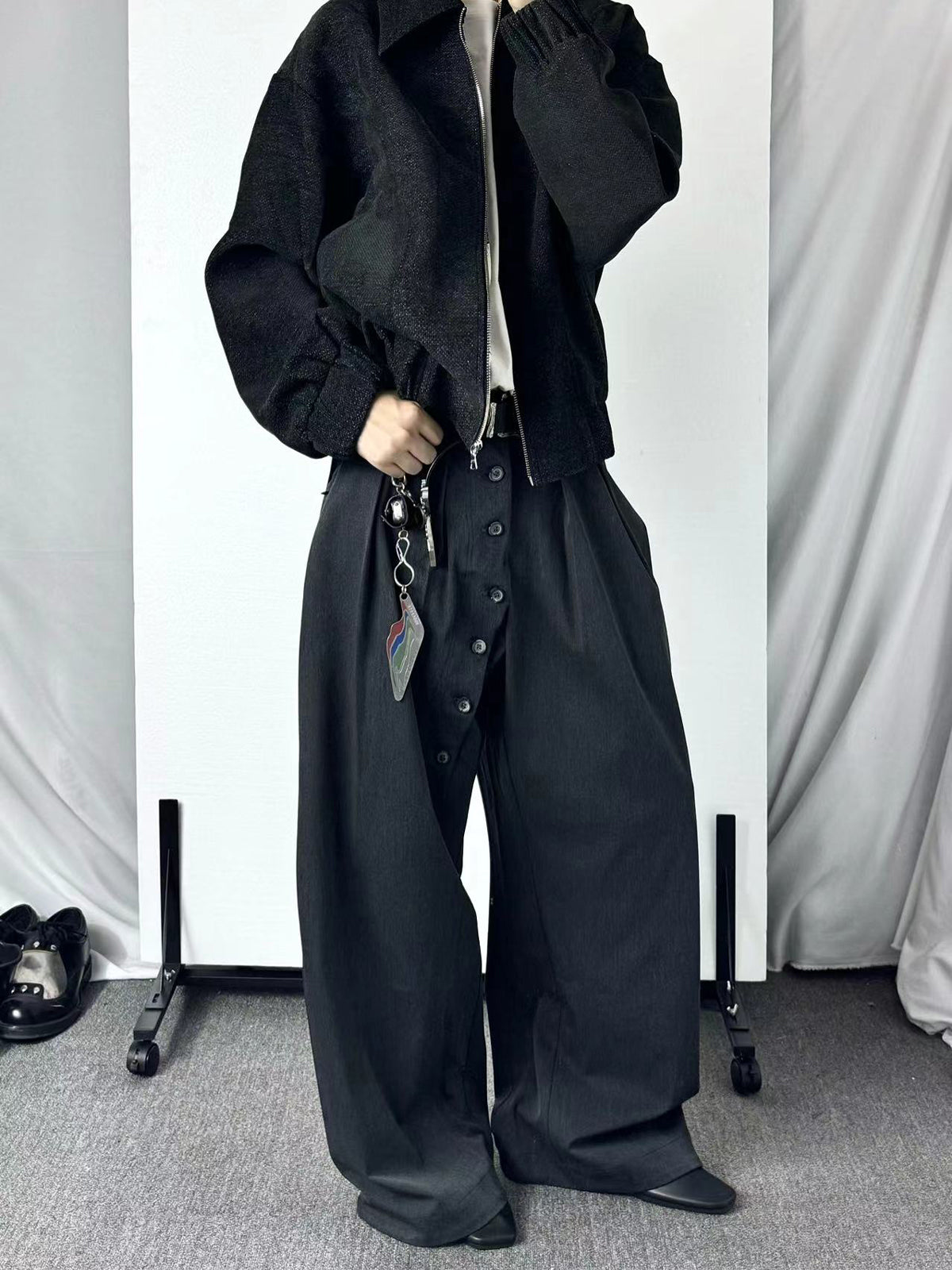 loop-up blend trousers