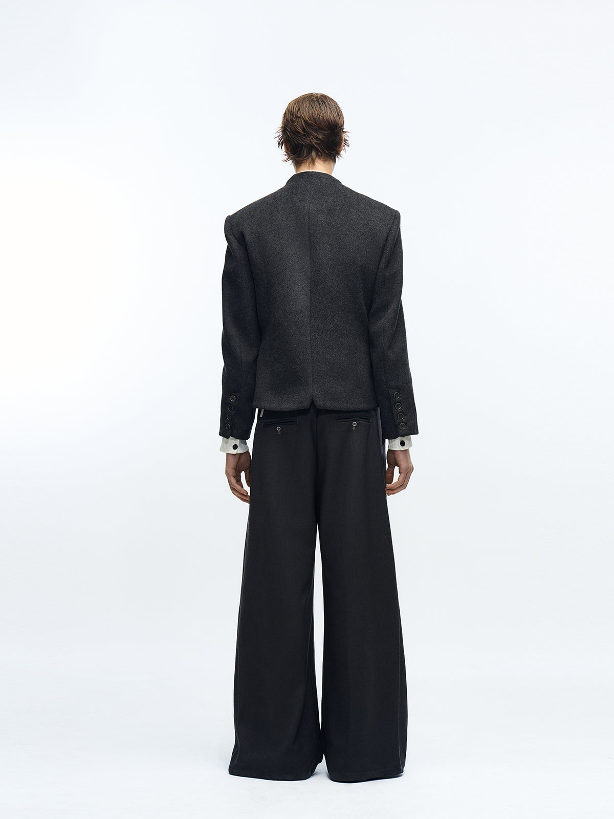 Italian stand-up collar suit jacket