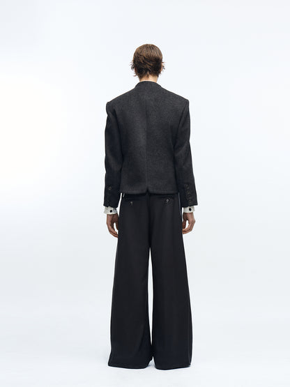 Italian stand-up collar suit jacket
