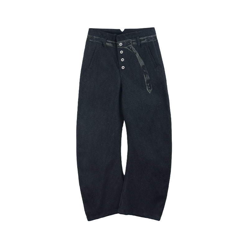 indigo denim cutter pants