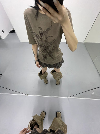 Snowflake Cotton Short Sleeve