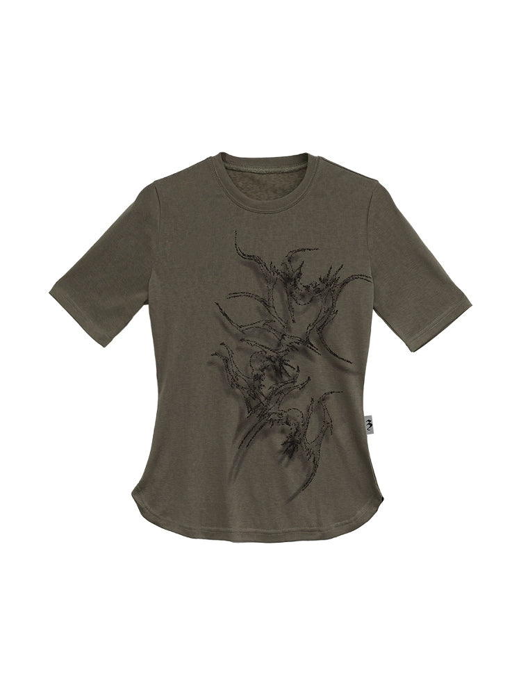 Snowflake Cotton Short Sleeve
