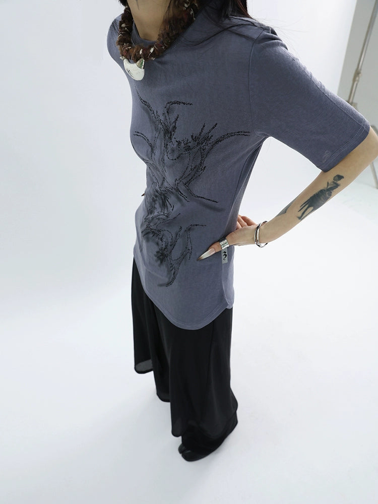 Snowflake Cotton Short Sleeve