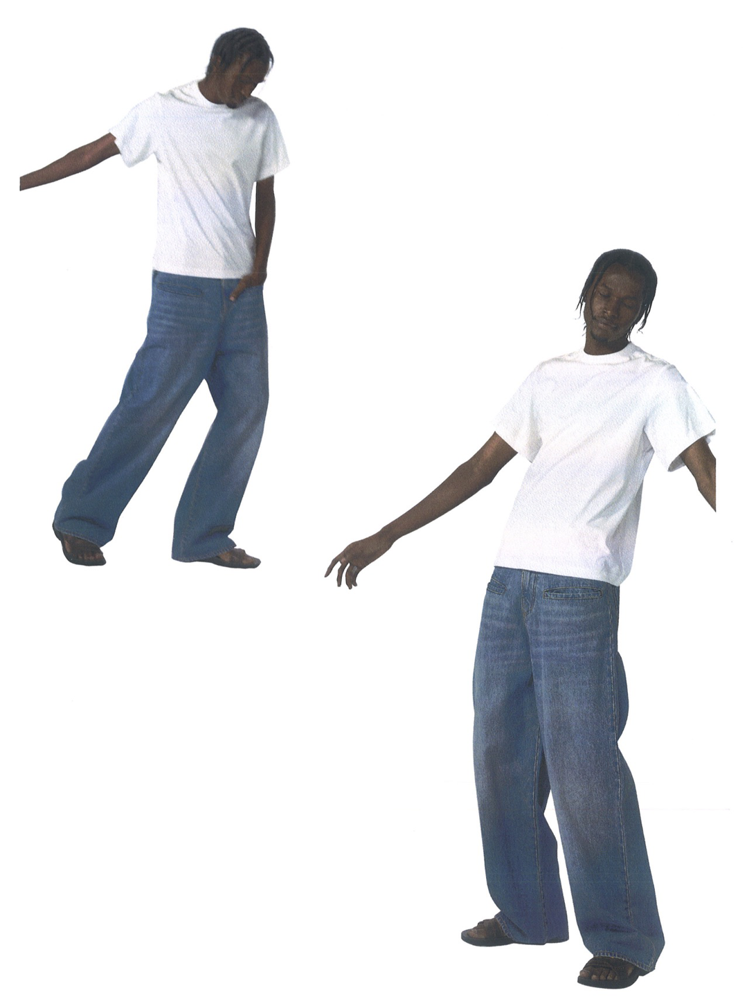 oversized straight-leg jeans