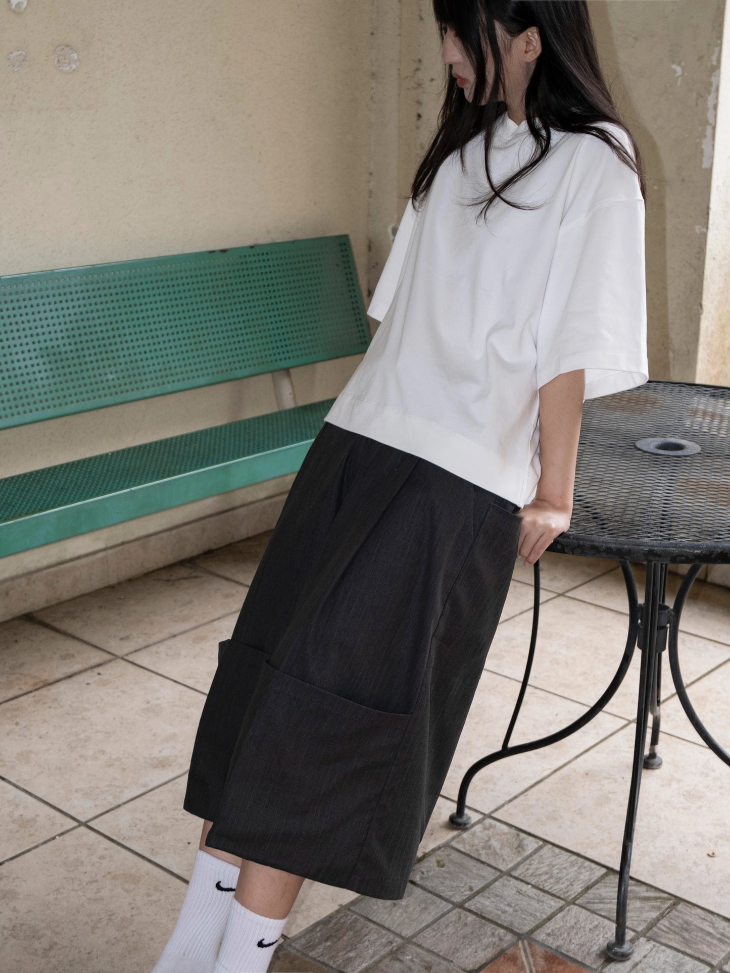 Cropped A-Line Shorts