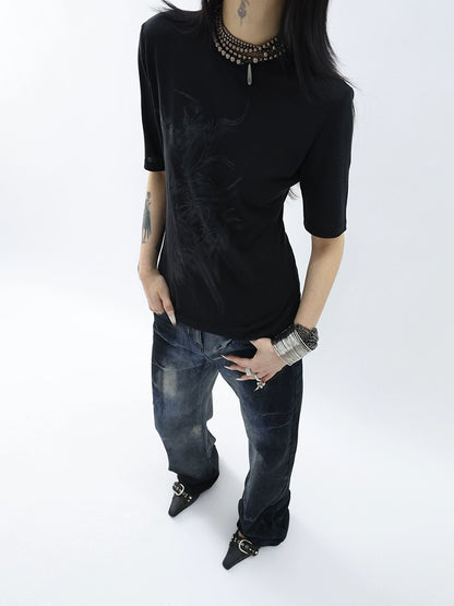 Snowflake Cotton Short Sleeve