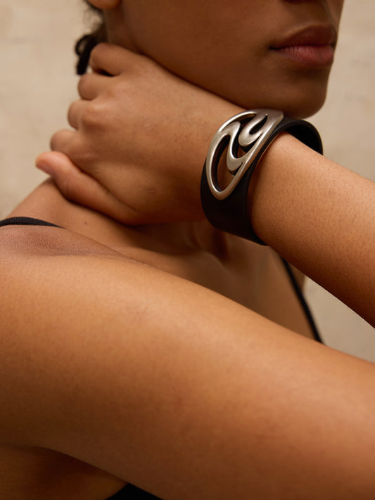 Meta-Symbol Leather Bracelet