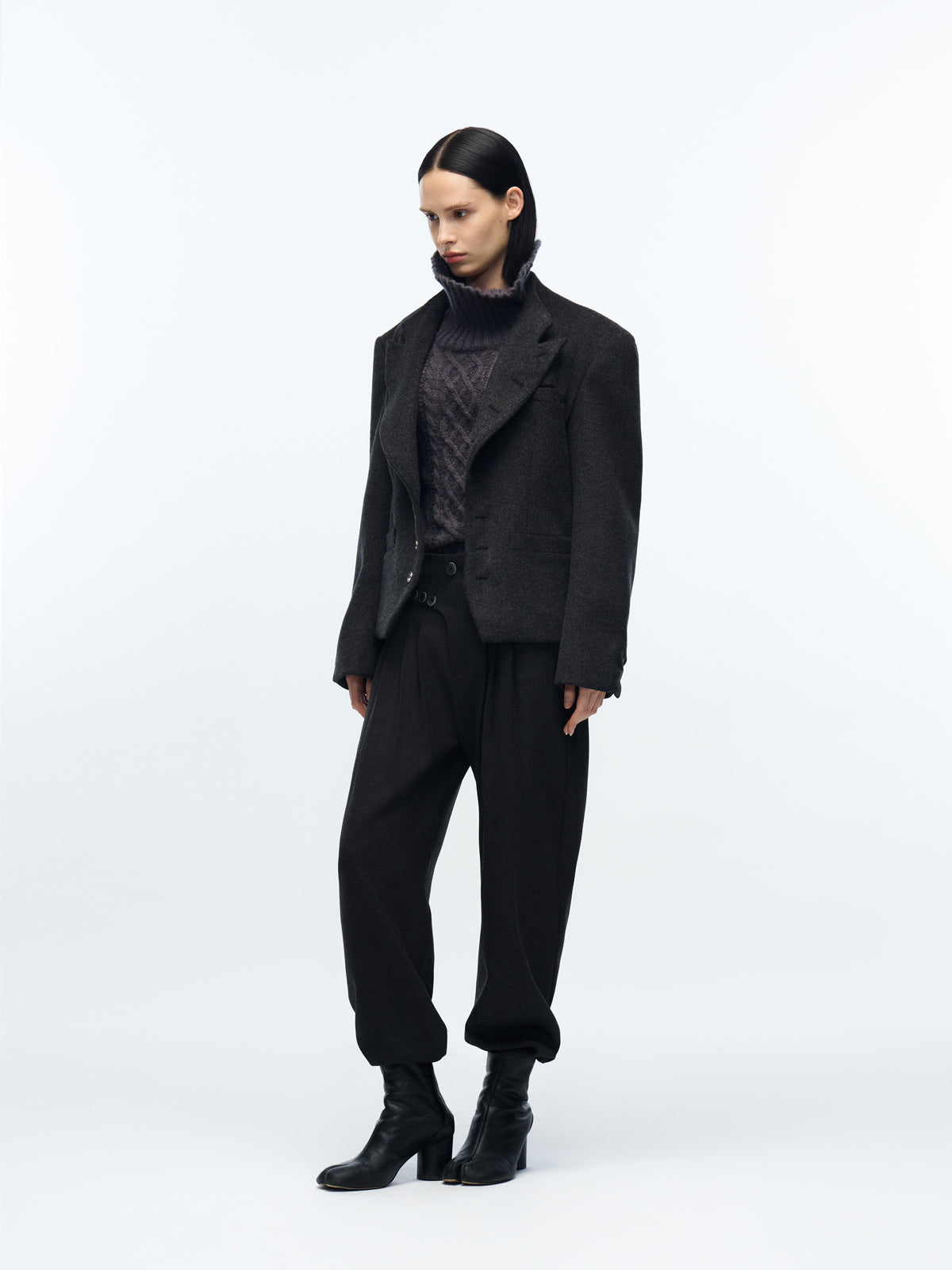 Italian stand-up collar suit jacket