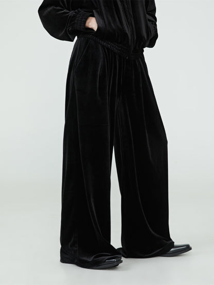 Velvet Wide-leg Pants
