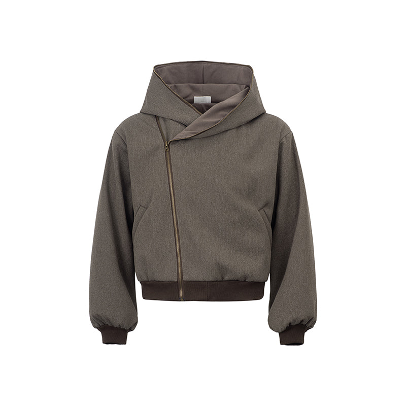 grit linen layered hoodie