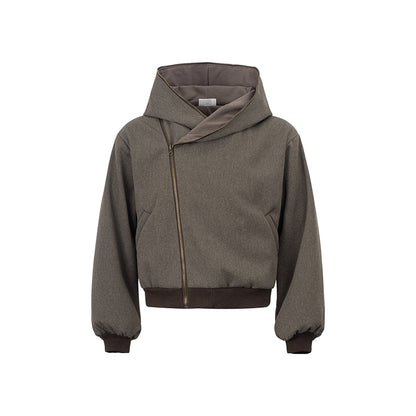 grit linen layered hoodie