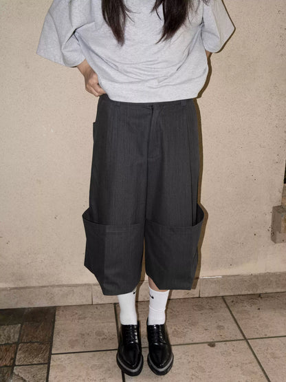 Cropped A-Line Shorts