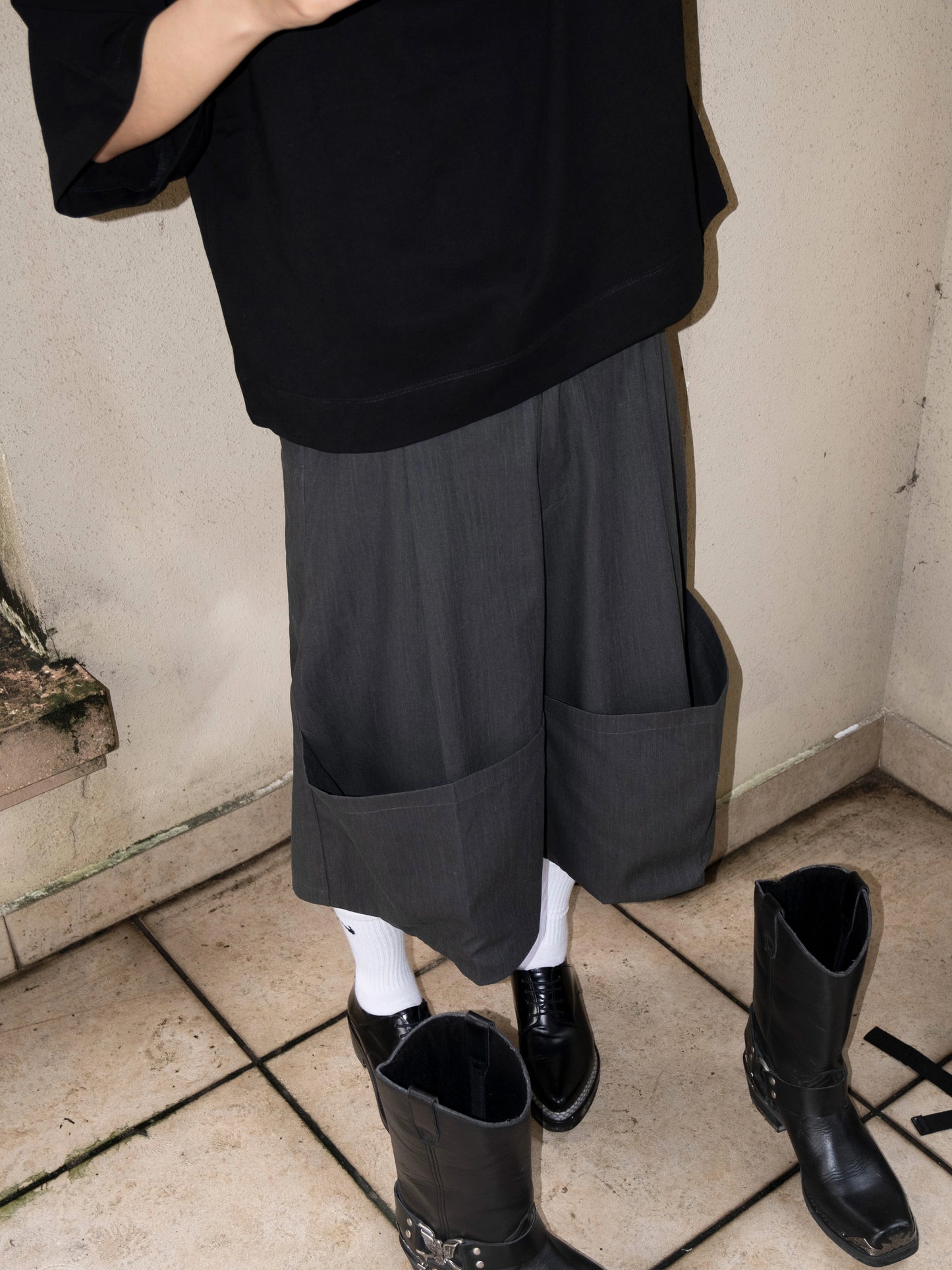 Cropped A-Line Shorts