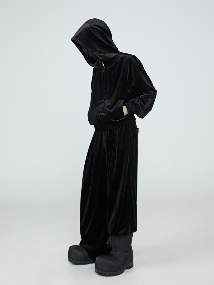 Velvet Wide-leg Pants