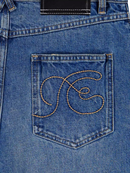 oversized straight-leg jeans