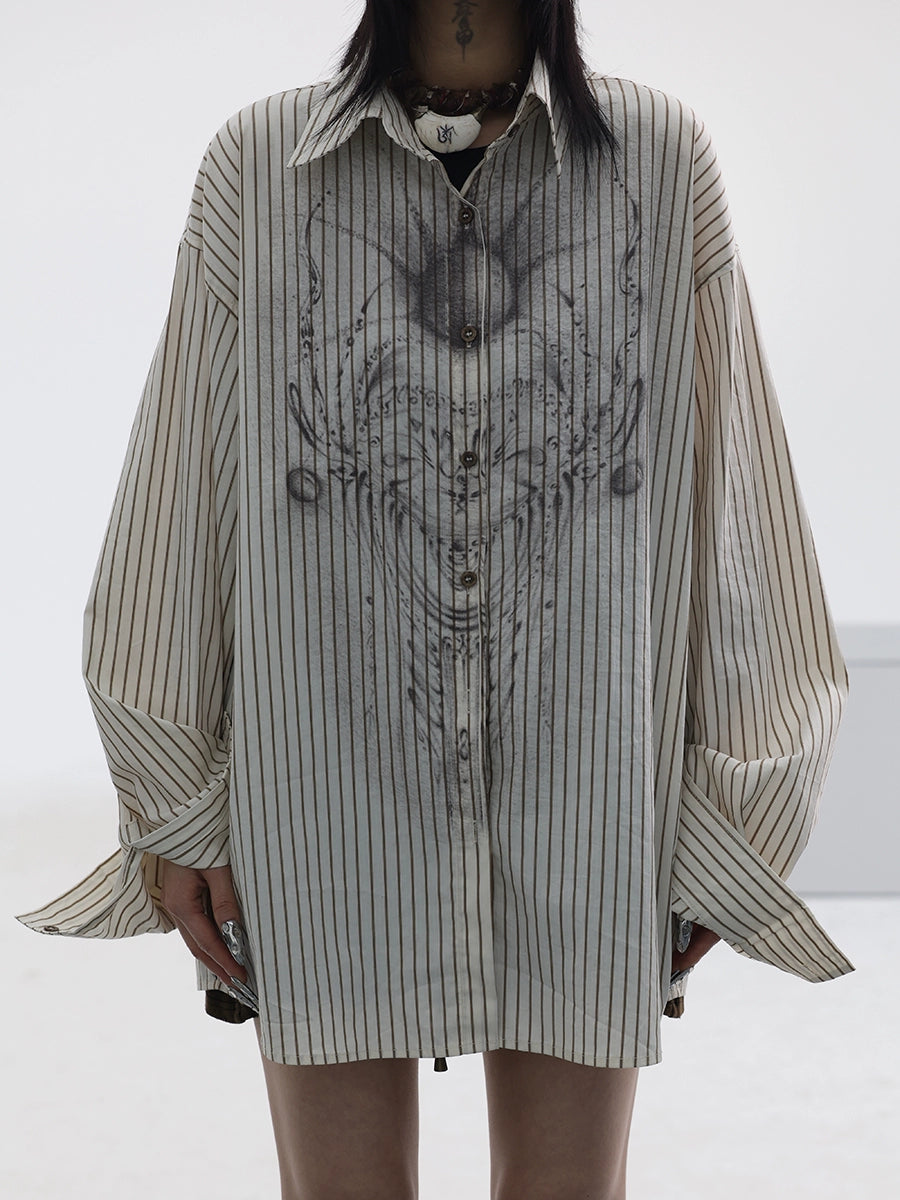 Subculture Apricot Loose Shirt