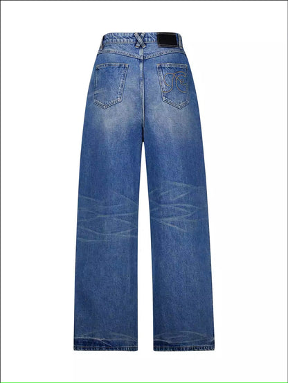 oversized straight-leg jeans