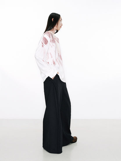 Soft Striped Fabric Long Sleeve