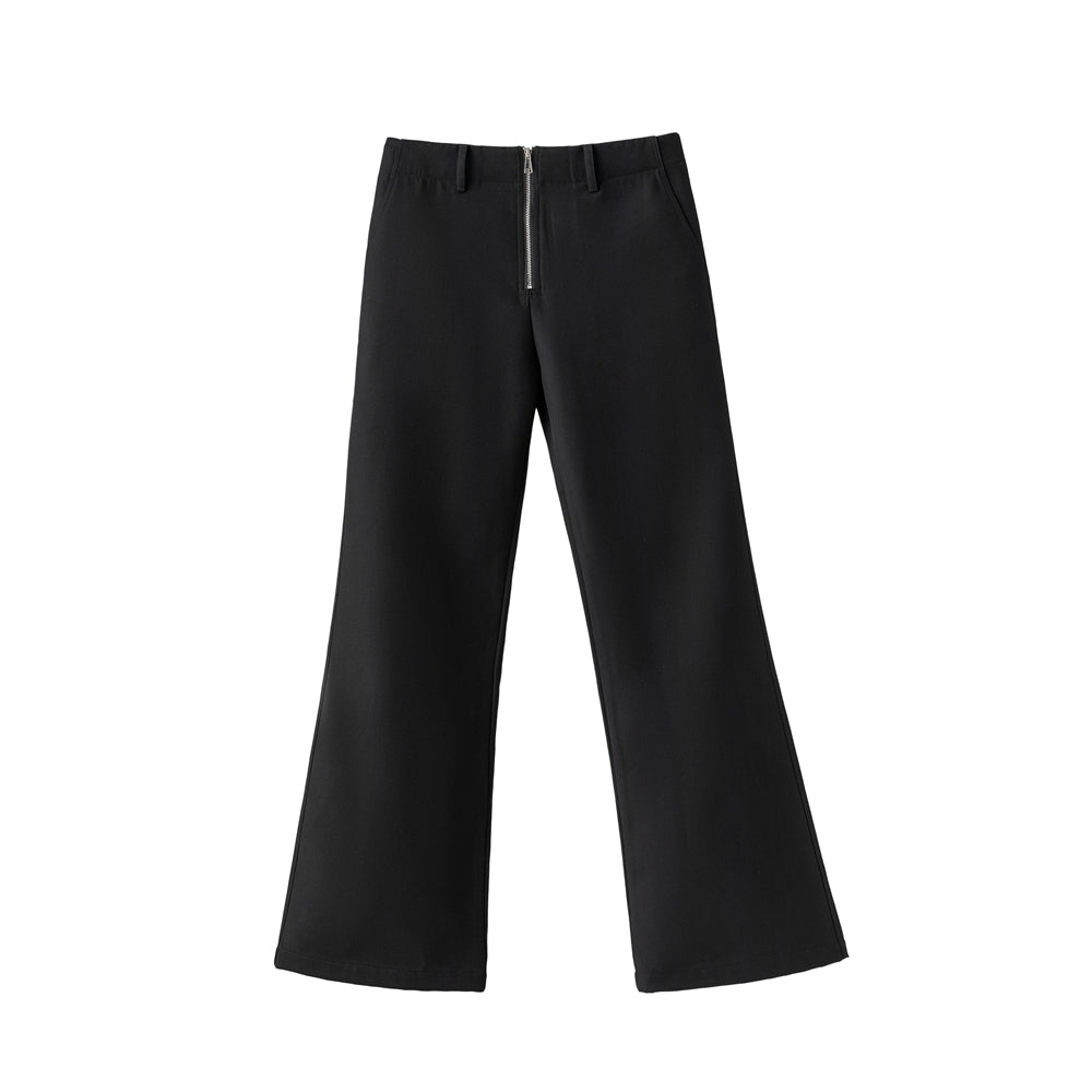 Basic Versatile Zipper Trousers
