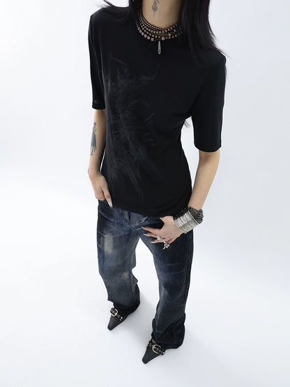 Snowflake Cotton Short Sleeve