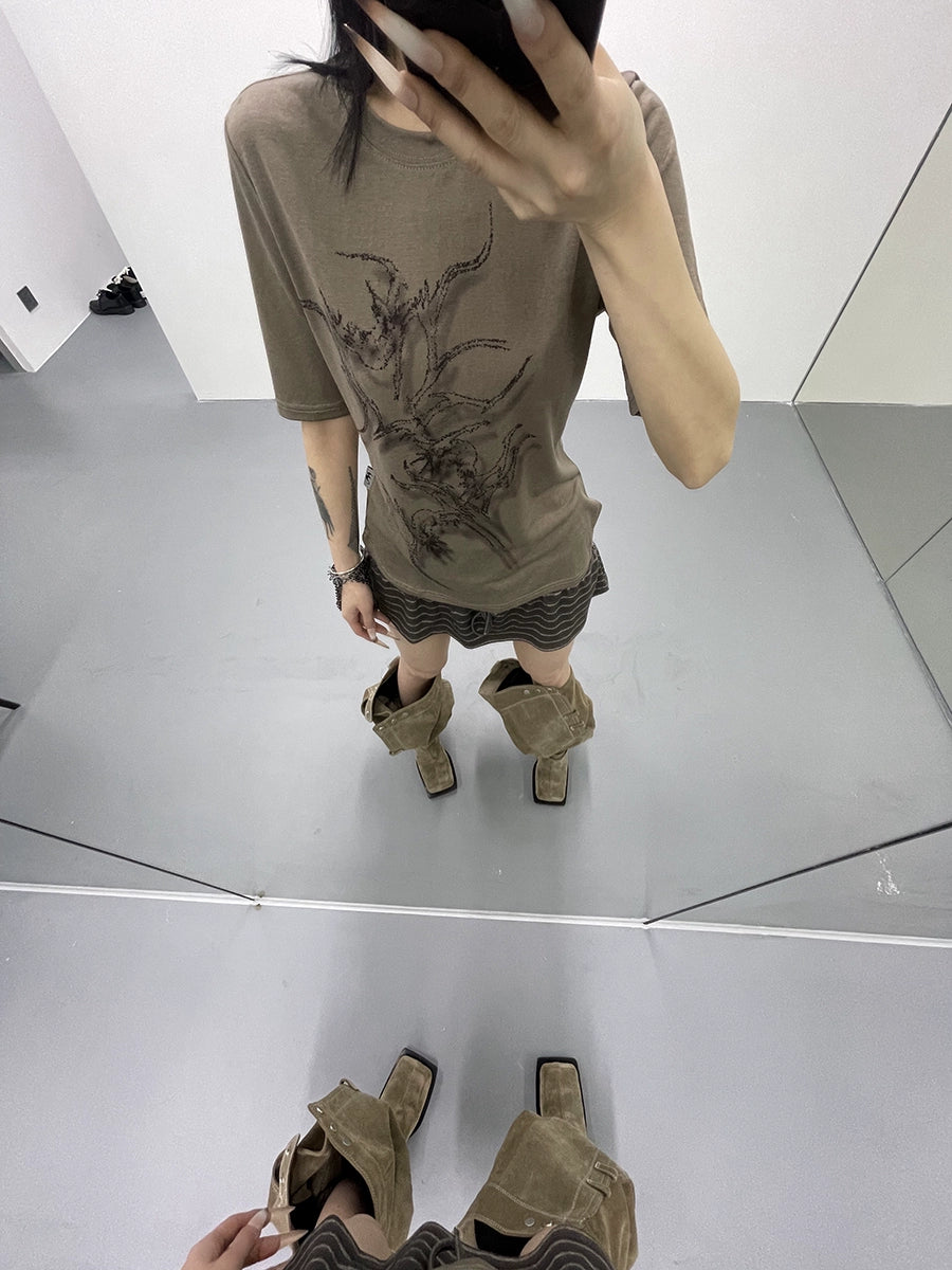 Snowflake Cotton Short Sleeve
