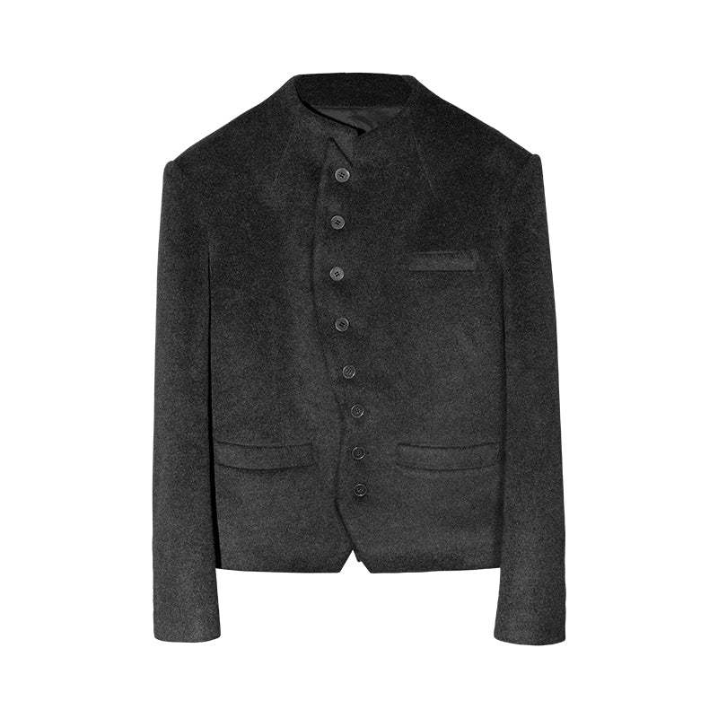 Italian stand-up collar suit jacket