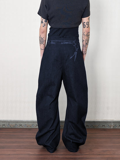 indigo denim cutter pants