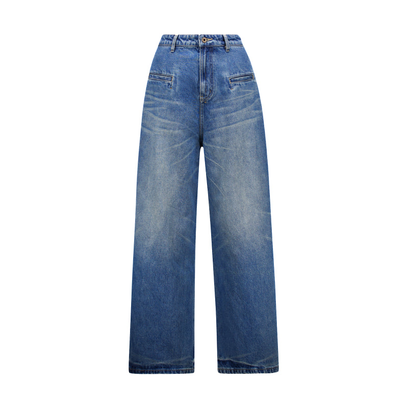 oversized straight-leg jeans
