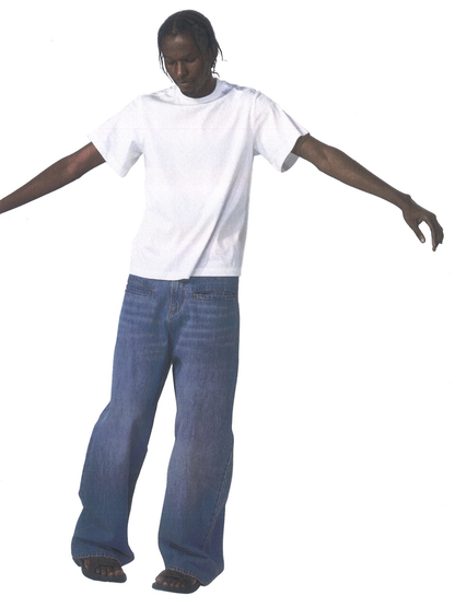 oversized straight-leg jeans