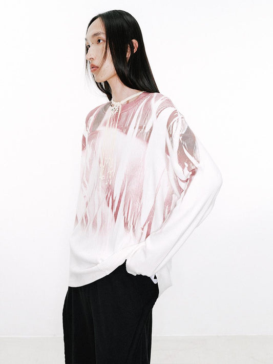 Soft Striped Fabric Long Sleeve