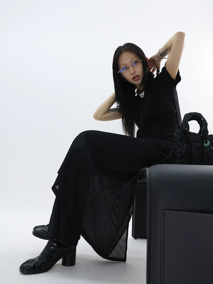 Slim Sheer Pant Skirt